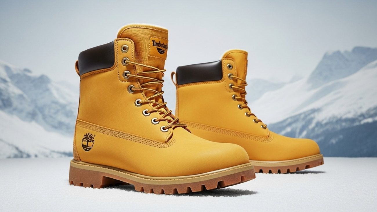 รองเท้าหิมะ Timberland สีเหลืองคลาสสิก พื้นยางหนา