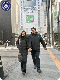 รีวิวคู่รักเช่าเสื้อกันหนาว Puffer Jacket เที่ยวโซล เกาหลีใต้