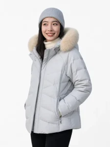 เสื้อ Columbia สีเทาอ่อน มุมด้านข้าง